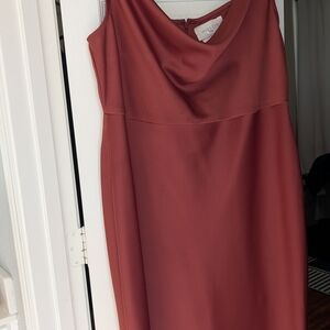 BHLDN Strapless Rust Dress